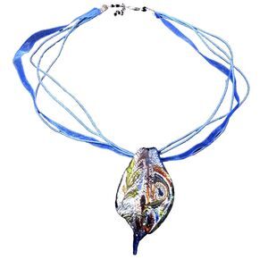 Murano Glass Pendant Necklace  #1031